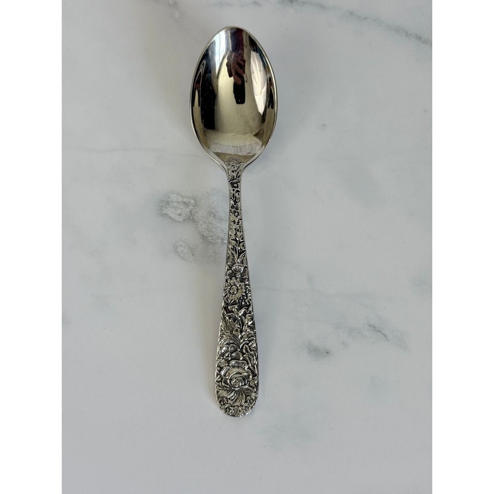 Godinger Olde Bouquet Silver Plate Stemware 5 3/4" Dessert Spoon